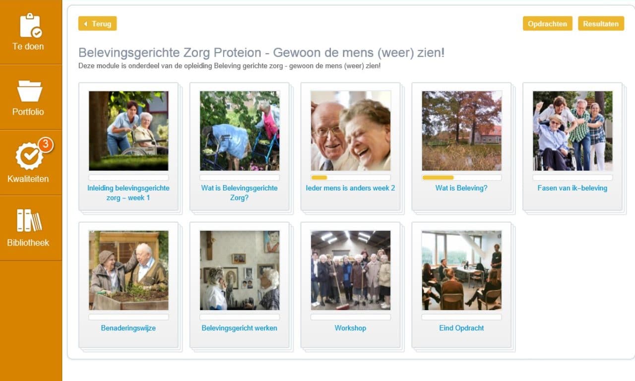 Een blended traject belevingsgerichte zorg ontwerpen voor Proteion