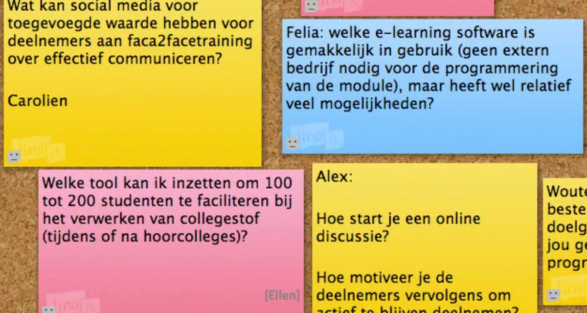 Online activiteiten in aanloop naar een workshop of training