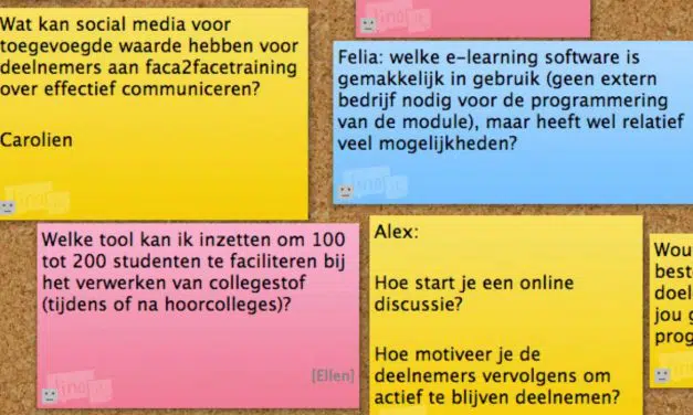 Online activiteiten in aanloop naar een workshop of training