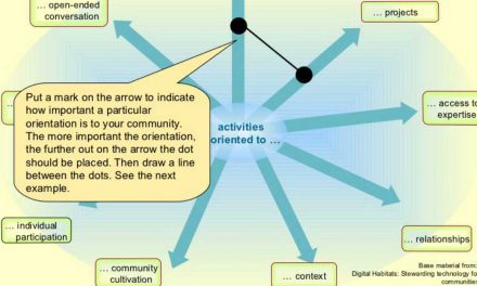 The spidergram for getting started with AND evaluating communities
